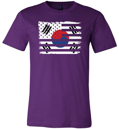 South Korean American Flag Canvas