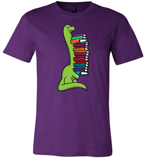 Dinosaur Long Neck Reading Canvas