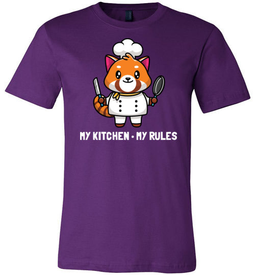 Red Panda My Kitchen My Rules Canvas