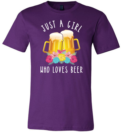 Just A Girl Who Loves Beer Canvas