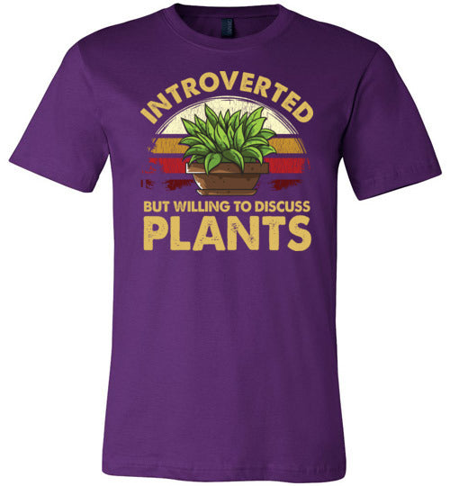 Introverted But Willing To Discuss Plants Colored Canvas