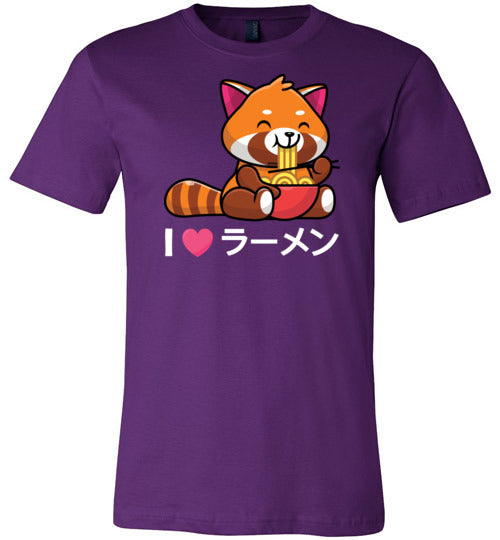 Red Panda Love Ramen Canvas