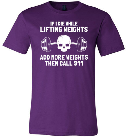 Lifting Weights Die Canvas