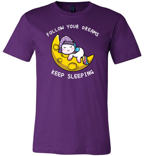 Unicorn Follow Dreams Keep Sleeping Canvas