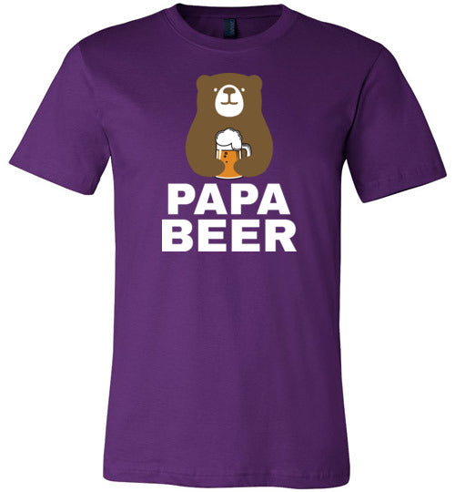 Cute Papa Beer Bear Canvas