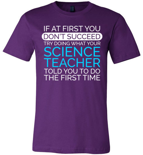 If At First Science Teacher Canvas