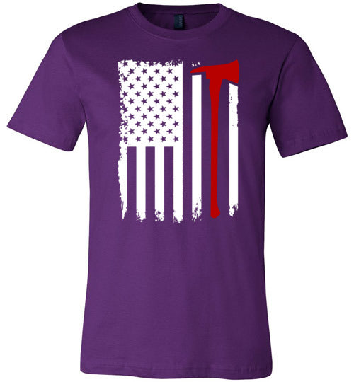 Firefighter American Flag Canvas