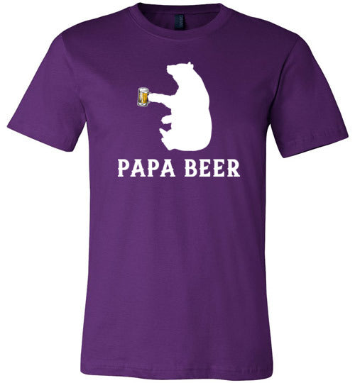 Papa Beer Bear Canvas