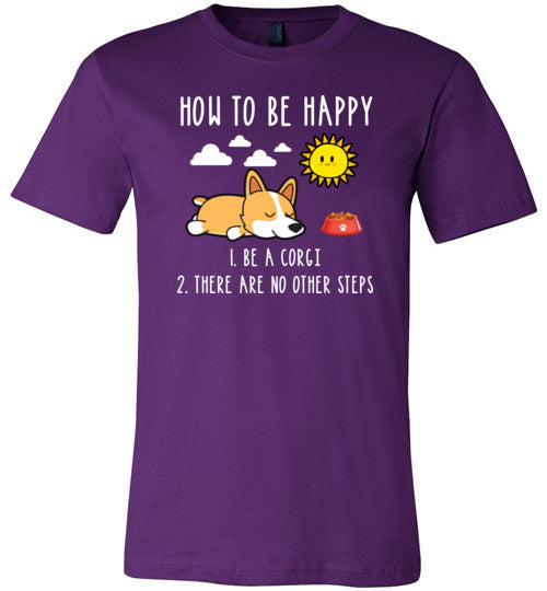 How To Be Happy Corgi Canvas