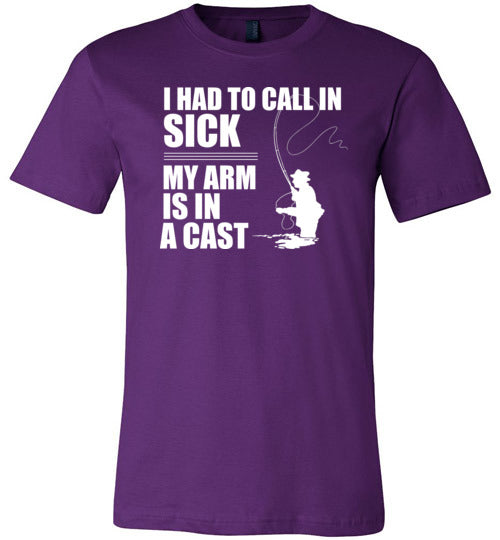 Fishing Had To Call In Sick Arm Cast Canvas