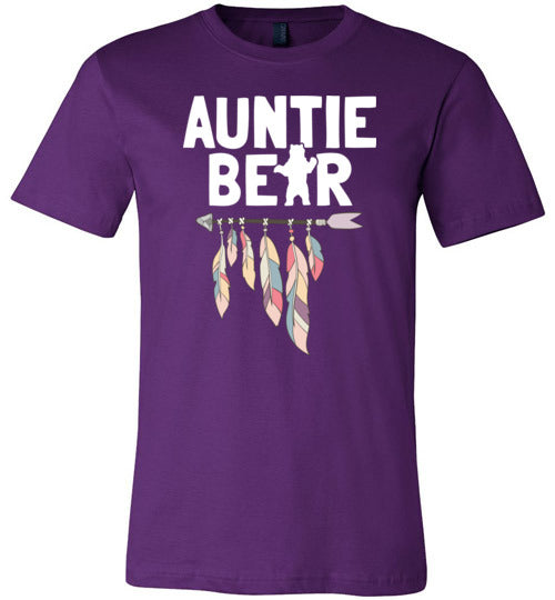 Auntie Bear Arrow Feathers Canvas