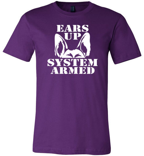 Ears Up System Armed German Shepherd Canvas