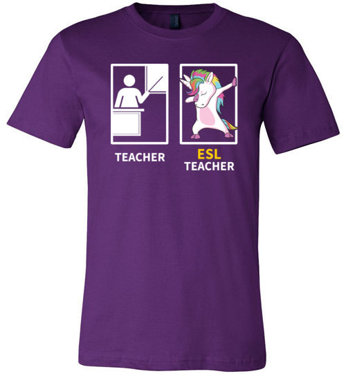 Dabbing Unicorn ESL Teacher Canvas