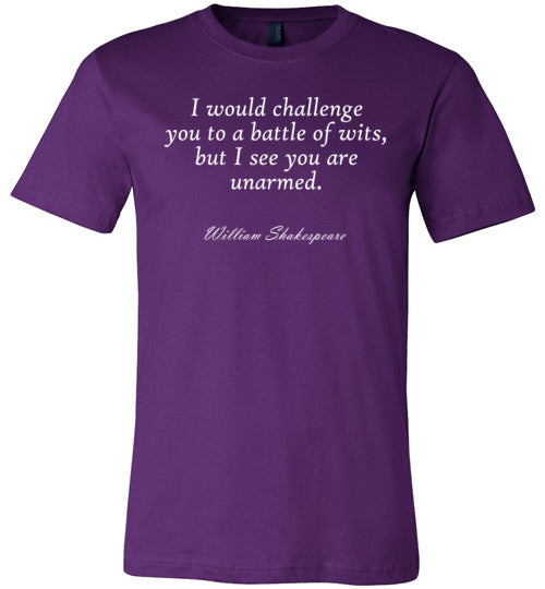 Shakespeare Battle of Wits Quote Canvas