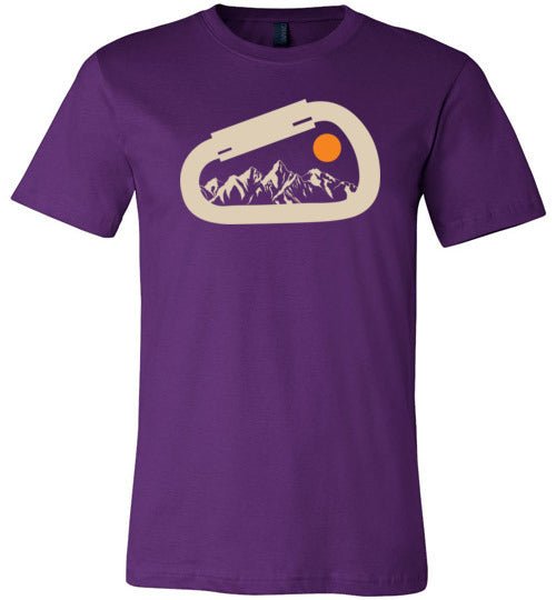 Carabiner Mountain Climbing Sunet Canvas