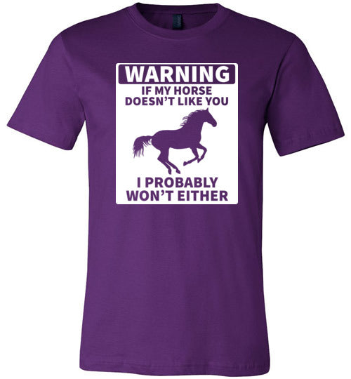 Horse Warning Canvas