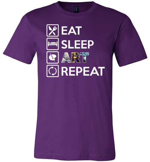 Eat Sleep Art Repeat Canvas