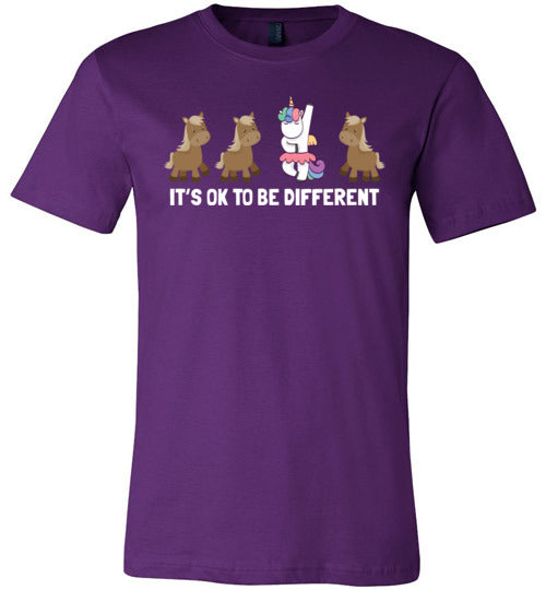 Ok To Be Different Unicorn Canvas