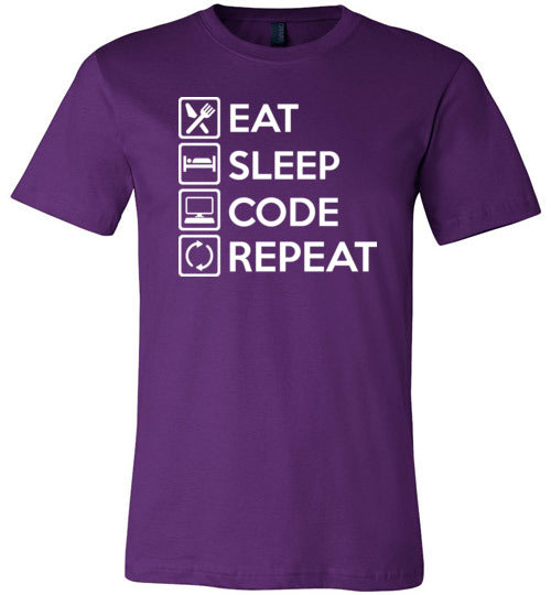 Eat Sleep Code Canvas