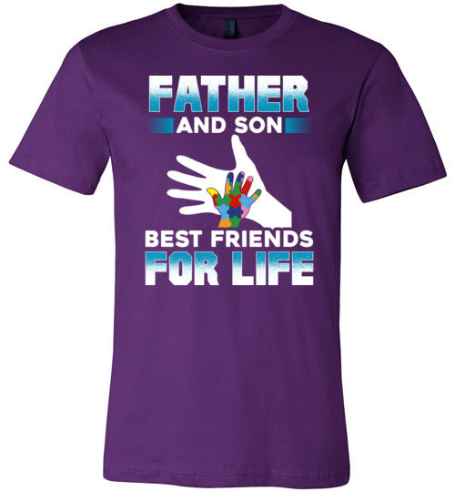 Father Son Autism Best Friends Canvas