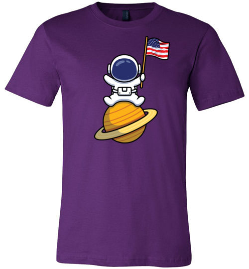 Astronaut American Flag Canvas