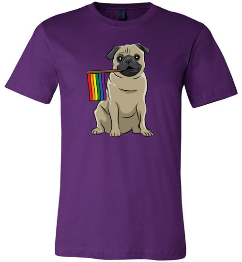 Pug LGBT Flag Canvas