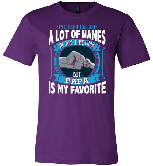 Called Names Papa Favorite Canvas