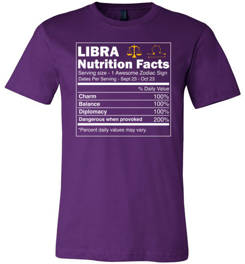 Zodiac Libra Nutrition Facts Canvas