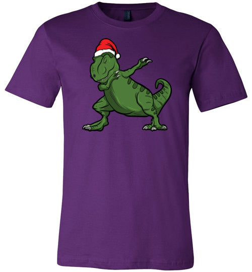 Christmas Dabbing T-Rex Canvas