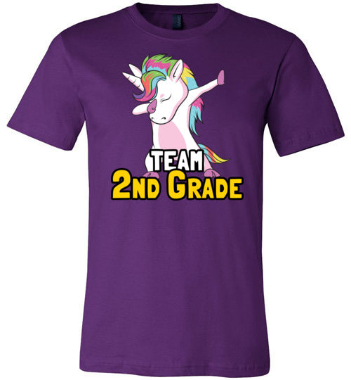 Unicorn Team Second Grade Canvas