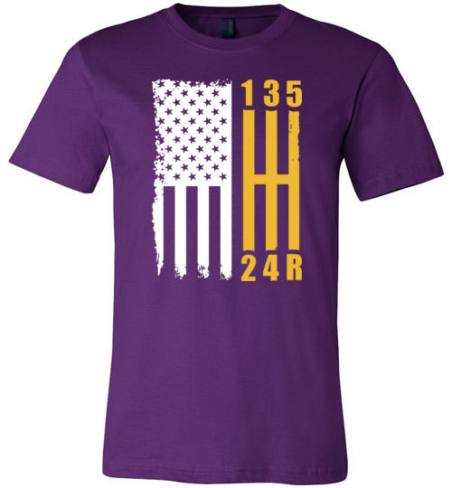 Muscle Car Flag Gear Shift Canvas