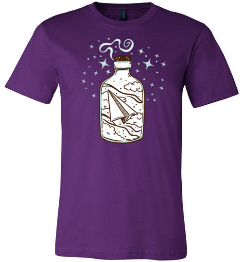 Paper Airplane Bottle Canvas