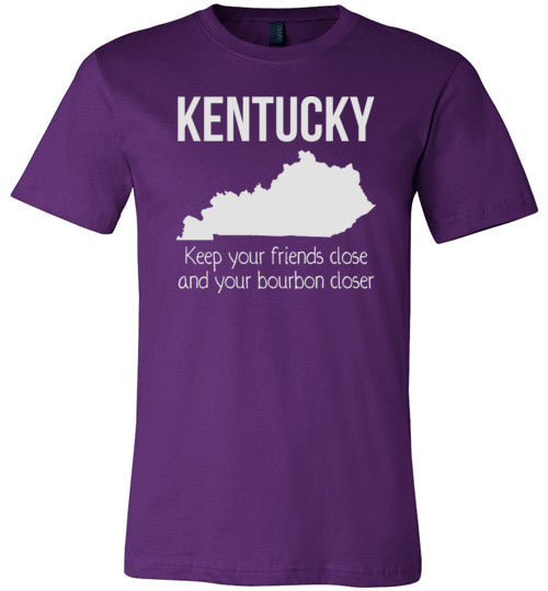 Kentucky Friends Close Bourbon Closer Canvas
