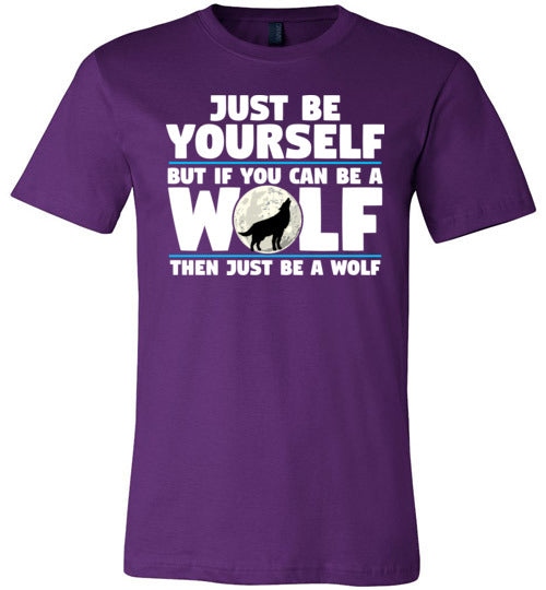 Just Be Yourself Wolf Canvas