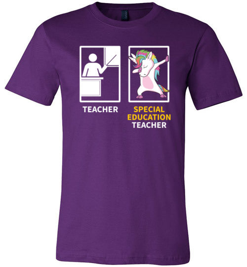Special Education Teacher Dabbing Unicorn Canvas