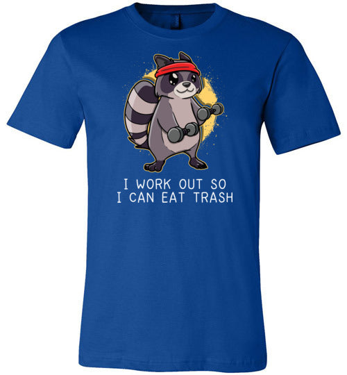Work Out Raccoon Eat Trash Canvas