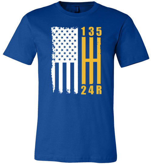 Muscle Car Flag Gear Shift Canvas