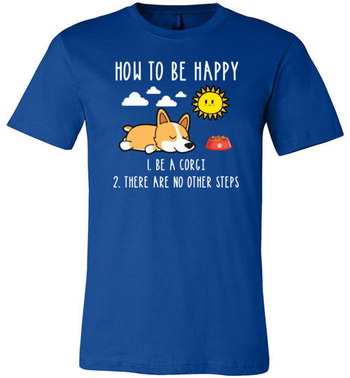 How To Be Happy Corgi Canvas