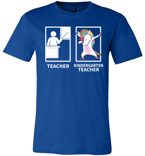 Dabbing Kindergarten Unicorn Teacher Canvas