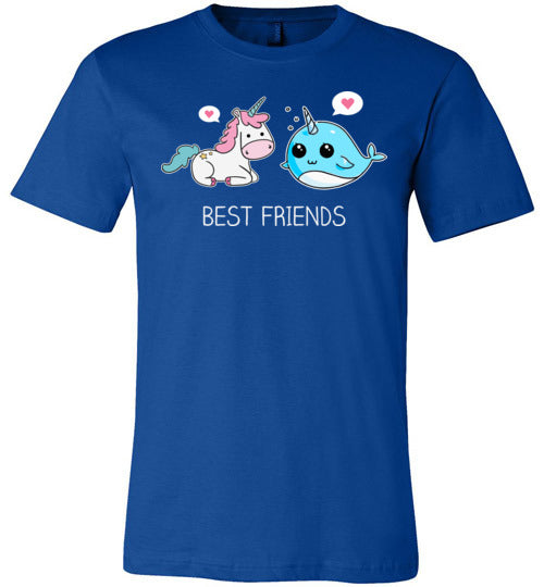 Unicorn Narwhal Best Friends Canvas