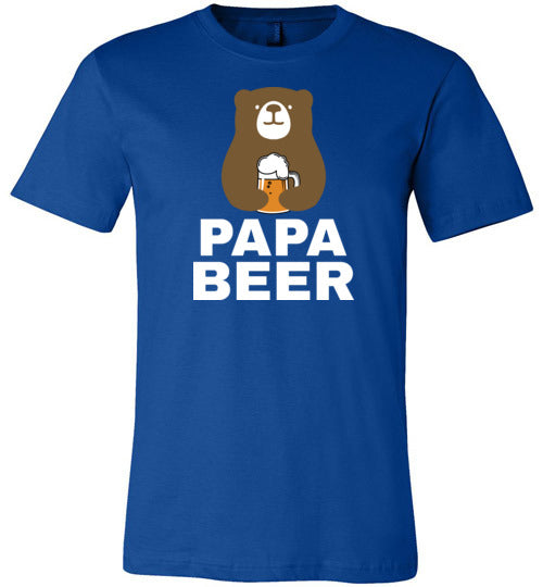 Cute Papa Beer Bear Canvas