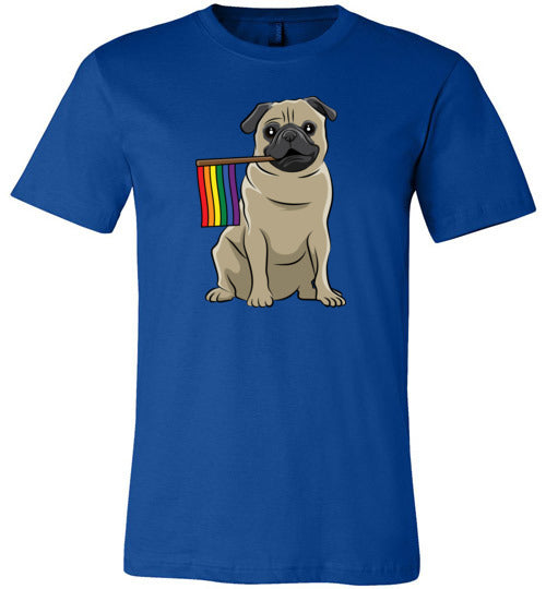 Pug LGBT Flag Canvas