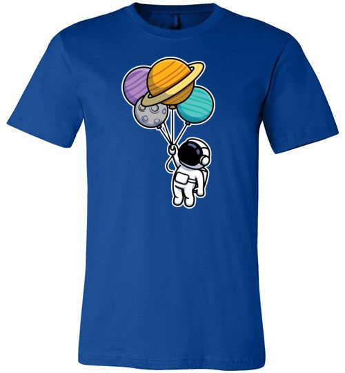 Astronaut Floating Balloons Canvas