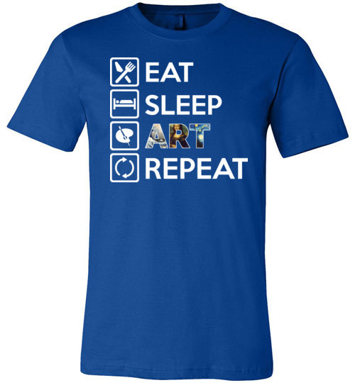 Eat Sleep Art Repeat Canvas