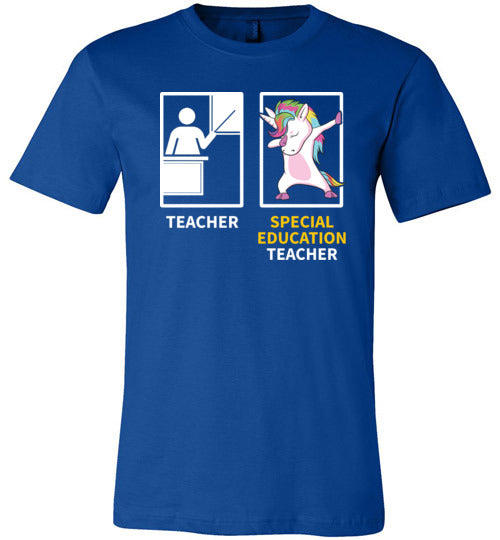 Special Education Teacher Dabbing Unicorn Canvas