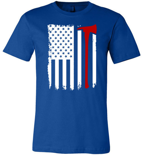 Firefighter American Flag Canvas