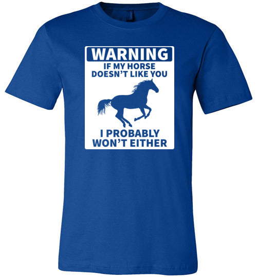 Horse Warning Canvas