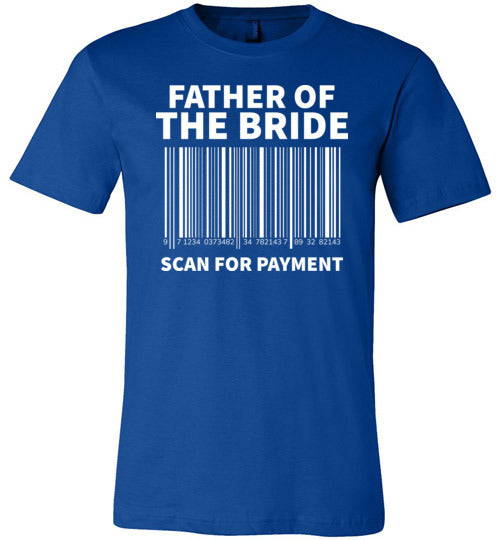 Father of the Bride Scan For Payment Canvas