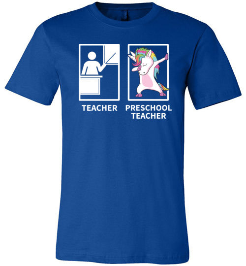 Dabbing Unicorn Preschool Teacher Canvas