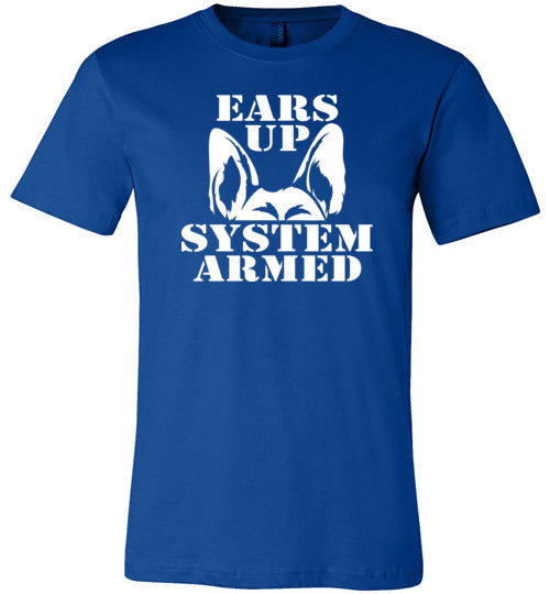 Ears Up System Armed German Shepherd Canvas
